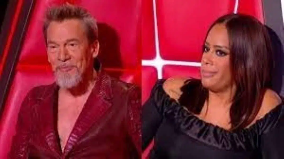 Amel Bent et Florent Pagny dans The Voice