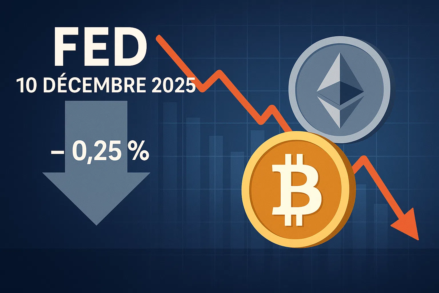 Décision de la Fed du 10 décembre 2025 : quelles conséquences pour Bitcoin, Ethereum et tout le marché crypto ?