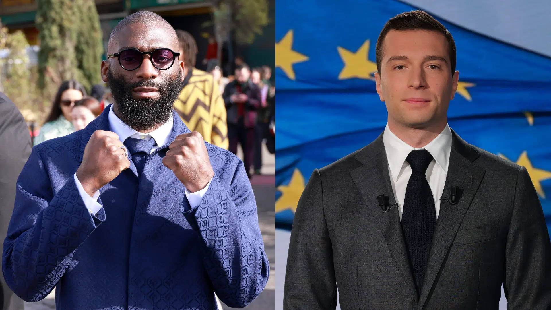 Portraits de deux personnalités publiques françaises, l’une issue de la société civile et l’autre du monde politique, illustrant les nouvelles figures du débat public