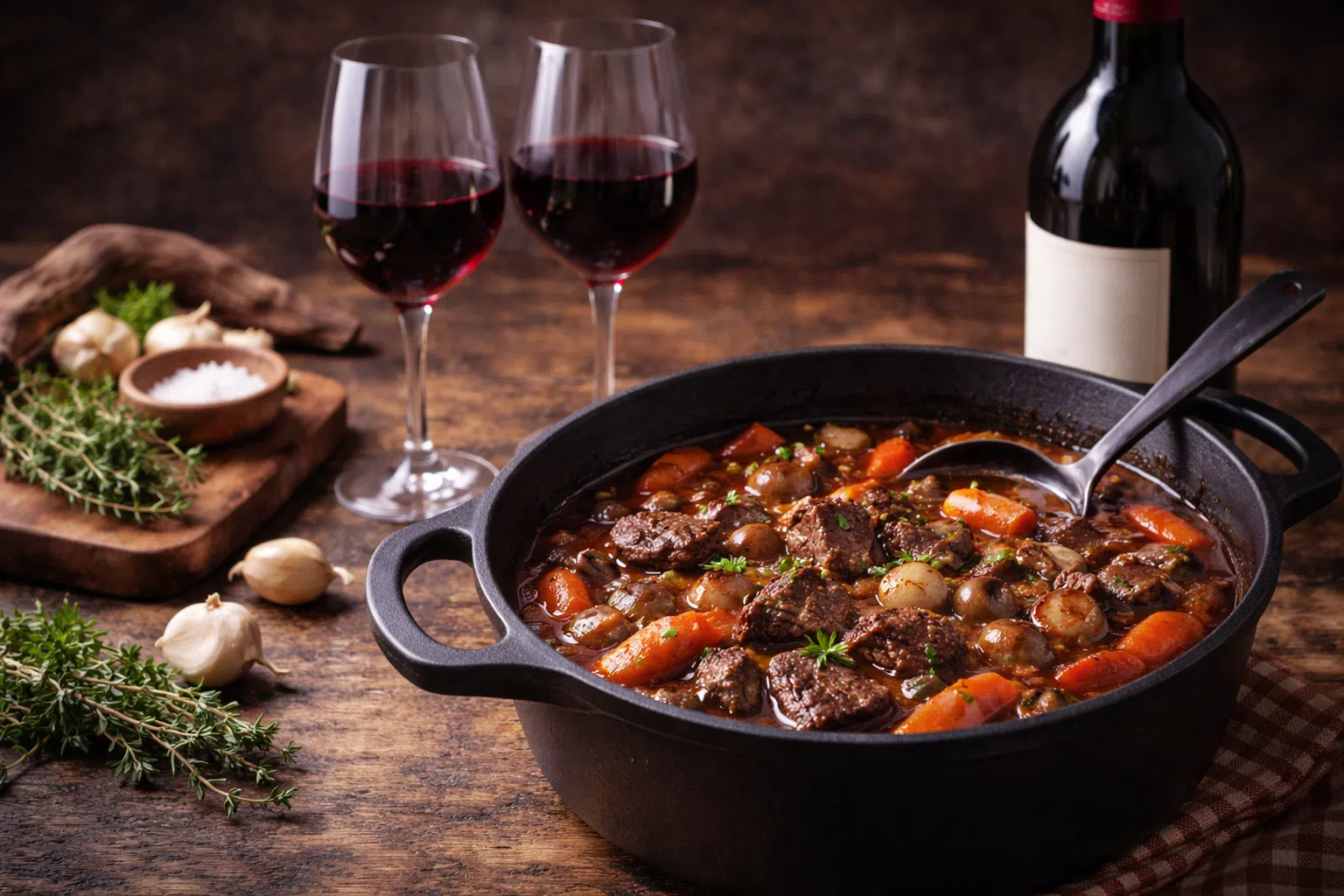 Quel vin pour bœuf bourguignon ? Le bon vin pour cuisiner et celui à servir à table