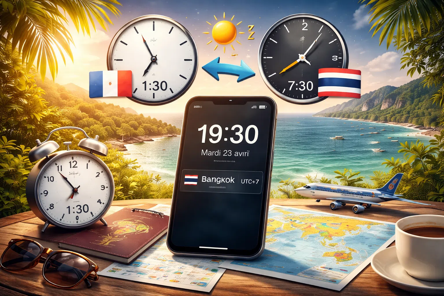 Quelle heure est-il en Thaïlande : décalage horaire avec la France et astuces simples
