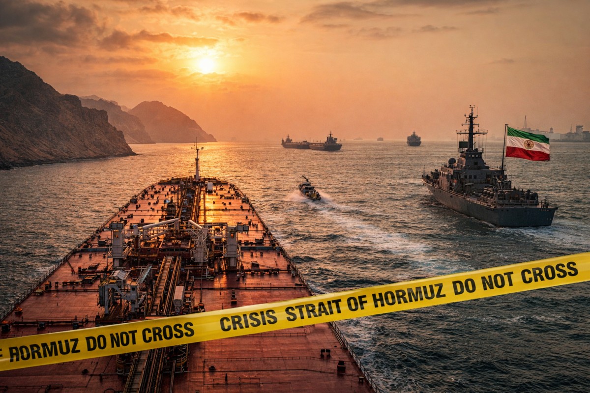 Pétrolier naviguant dans le détroit d’Ormuz au milieu de fortes tensions régionales