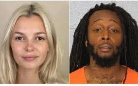 Montage photo d’Iryna Zarutska et de Decarlos Brown Jr., accusé de son meurtre à Charlotte